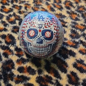 LA Themed Sugar Skull Baseball